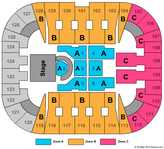 EagleBank Arena AR Rahman Zone Seating Chart